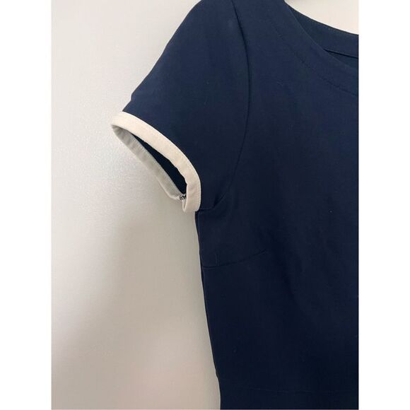 J. Crew Navy White Trimmed Career Dress sz 0 EUC - Picture 3 of 6